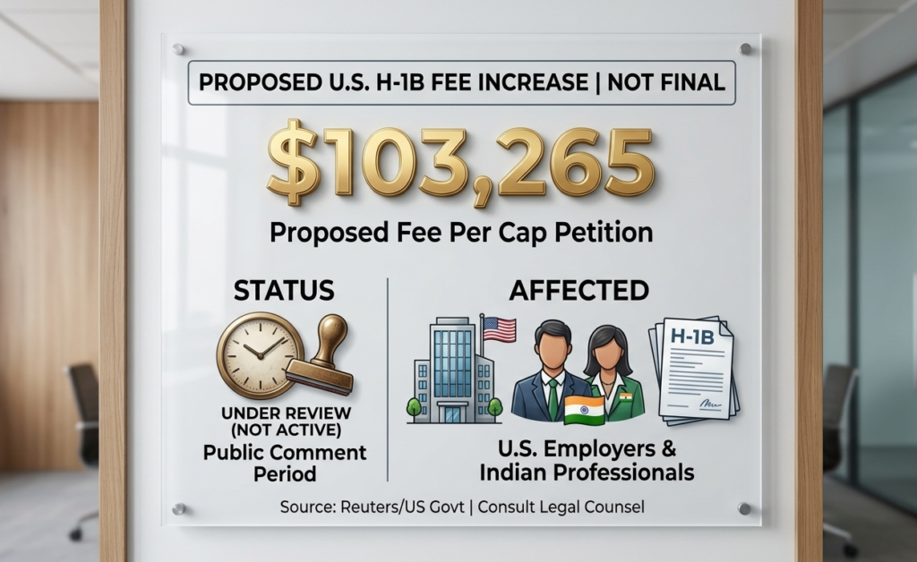 DHS Proposes $103,265 Additional Fee for H-1B Cap Petitions: What Indian Professionals Should Know