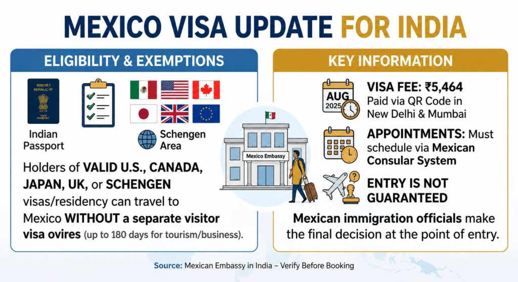 Heading to Mexico? This Visa Change Impacts Indian Travelers Now